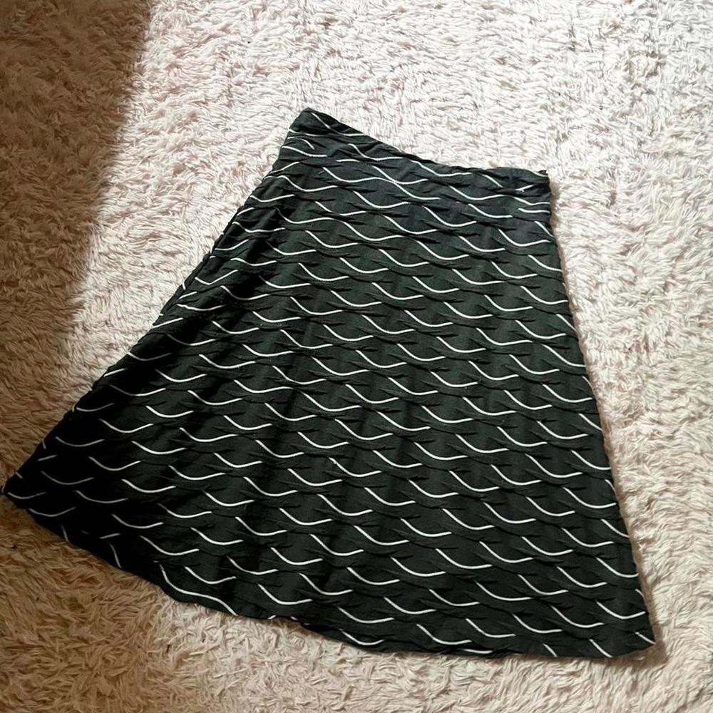 Tiered Ruffle Abstract Artistic Mermaid Scales Skirt‎ Womens S Quirky Eclectic